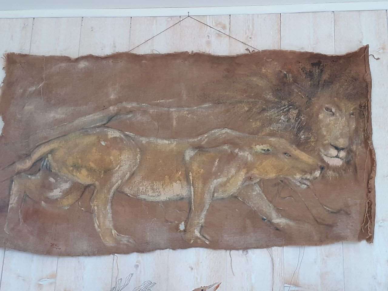 peinture-lion-et-lionne